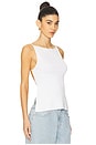 view 3 of 5 High Straight Neck Top in Classic White