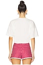 view 3 of 4 Ruched Cropped Tee in Classic White