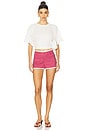 view 4 of 4 Ruched Cropped Tee in Classic White