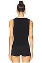 view 3 of 4 Twist Front Flyaway Tank in Black