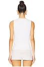 view 3 of 4 Twist Front Flyaway Tank in White
