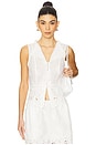 view 1 of 5 Lace Button Up Top in Ivory