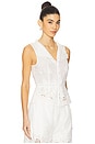 view 2 of 5 Lace Button Up Top in Ivory
