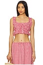 view 1 of 4 Ruffle Button Up Top in Red Multi