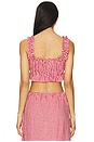 view 3 of 4 Ruffle Button Up Top in Red Multi