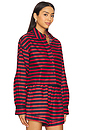 view 2 of 5 Cropped Button Down in Red & Navy