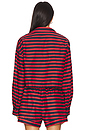 view 3 of 5 Cropped Button Down in Red & Navy