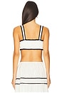 view 3 of 4 Ruched Crop Top in White