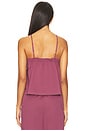 view 4 of 5 Button Up Boxy Tank in Plum & White