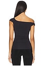 view 3 of 4 Twisted Off The Shoulder Top in Black