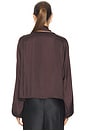 view 3 of 4 Wrap Neck Tie Top in Dark Brown