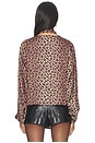 view 3 of 4 x REVOLVE Wrap Neck Tie Top in Leopard