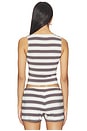 view 3 of 5 Scoop Fitted Tank in Heather Gray & Cherry