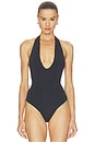 view 2 of 5 Deep V Bodysuit in Black