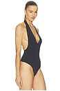 view 3 of 5 Deep V Bodysuit in Black