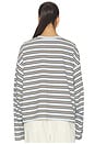 view 3 of 5 Boxy Oversized Crew Neck in Baby Blue & Pale Yellow