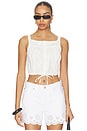 view 1 of 4 Button Up Tank Top in White