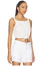 view 2 of 4 Button Up Tank Top in White