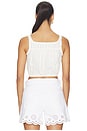 view 3 of 4 Button Up Tank Top in White