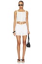 view 4 of 4 Button Up Tank Top in White