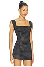 view 2 of 5 Cap Sleeve Ruched Cup Corset in Black & White