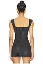 view 3 of 5 Cap Sleeve Ruched Cup Corset in Black & White