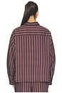 view 5 of 5 Cropped Button Front Shirt in Espresso Blue