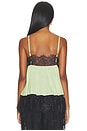 view 4 of 4 Lace Voile Cami Top in Matcha