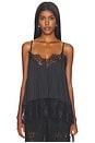 view 1 of 4 Lace Voile Cami Top in Black