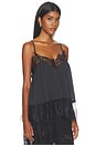 view 2 of 4 Lace Voile Cami Top in Black