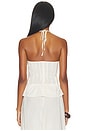 view 4 of 4 TOP PLISADO CON ESCOTE HALTER PLEATED HALTER TOP in Vanilla