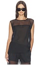view 1 of 4 Sheer Boxy Tank Top in Black