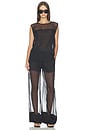 view 5 of 4 Sheer Boxy Tank Top in Black