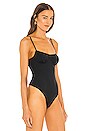 view 3 of 5 Ruched Cup Bodysuit in Black
