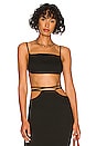 view 1 of 4 Ruched Bandeau Top in Black