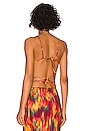 view 3 of 4 TOP BANDEAU RUCHED in Spicy Orange Multi