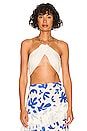 view 1 of 4 Bandana Wrap Halter Top in Off White