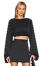 view 2 of 4 Billow Sleeve Top in Black