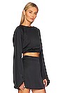 view 3 of 4 Billow Sleeve Top in Black