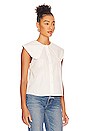 view 2 of 4 Ruffle Collar Button Up in Optic White