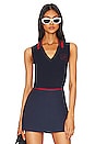 view 1 of 4 V Neck Polo Tank in Set Blue & Match Red