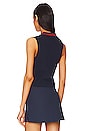 view 3 of 4 V Neck Polo Tank in Set Blue & Match Red