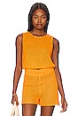 view 1 of 4 Crochet Ruched Crop Top in Carrot