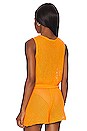 view 3 of 4 Crochet Ruched Crop Top in Carrot