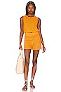 view 4 of 4 Crochet Ruched Crop Top in Carrot