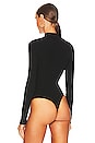 view 4 of 5 Mock Neck Cut Out Bodysuit in Black