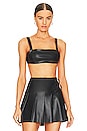view 1 of 4 Faux Leather Bra Top in Black