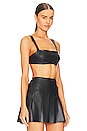 view 2 of 4 Faux Leather Bra Top in Black