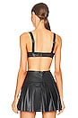 view 3 of 4 Faux Leather Bra Top in Black
