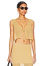 view 1 of 4 Knit Tie Front Crop in Desert